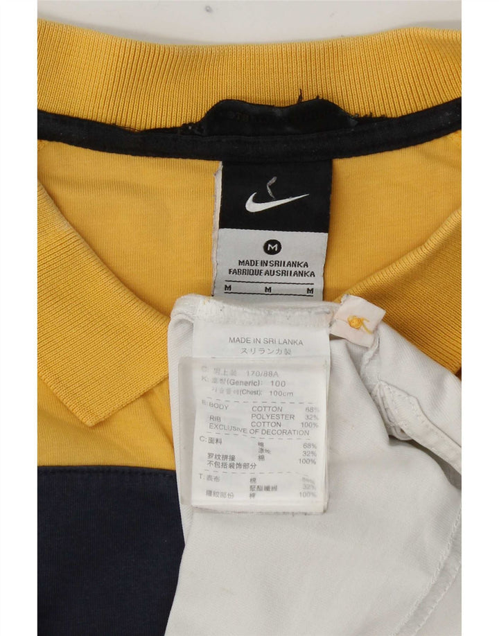 Nike grafisk poloshirt til mænd Medium Gul Colourblock Bomuld