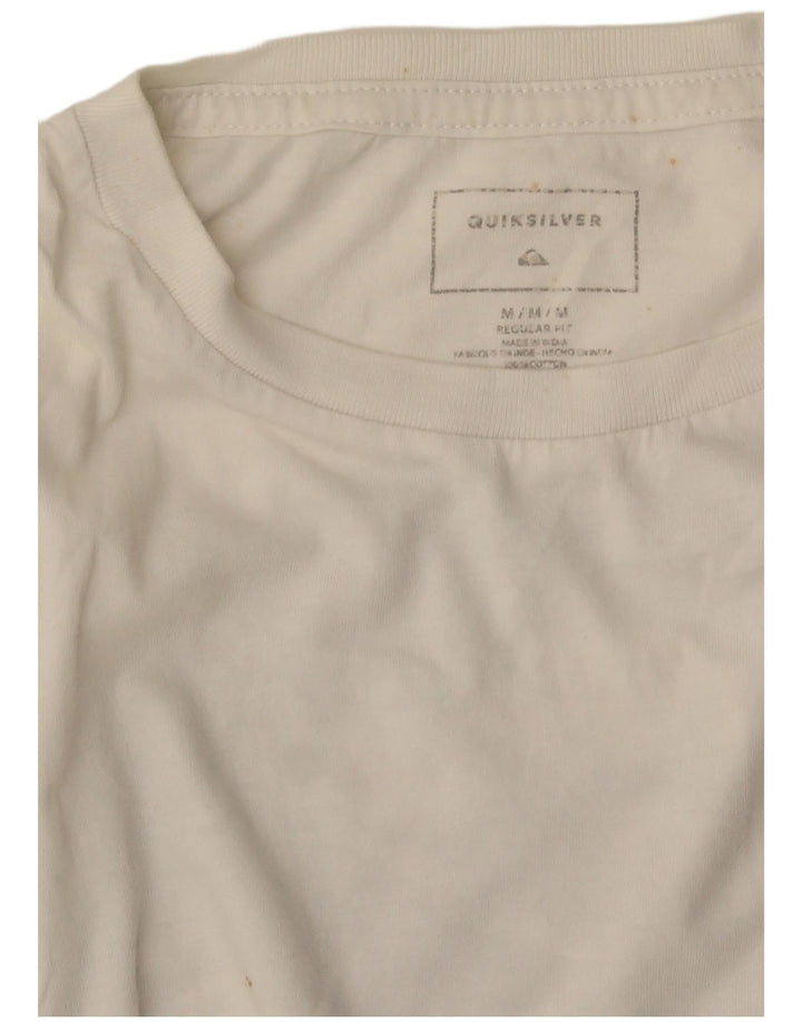Quiksilver Herre Regular Fit Grafisk T-Shirt Top Medium White