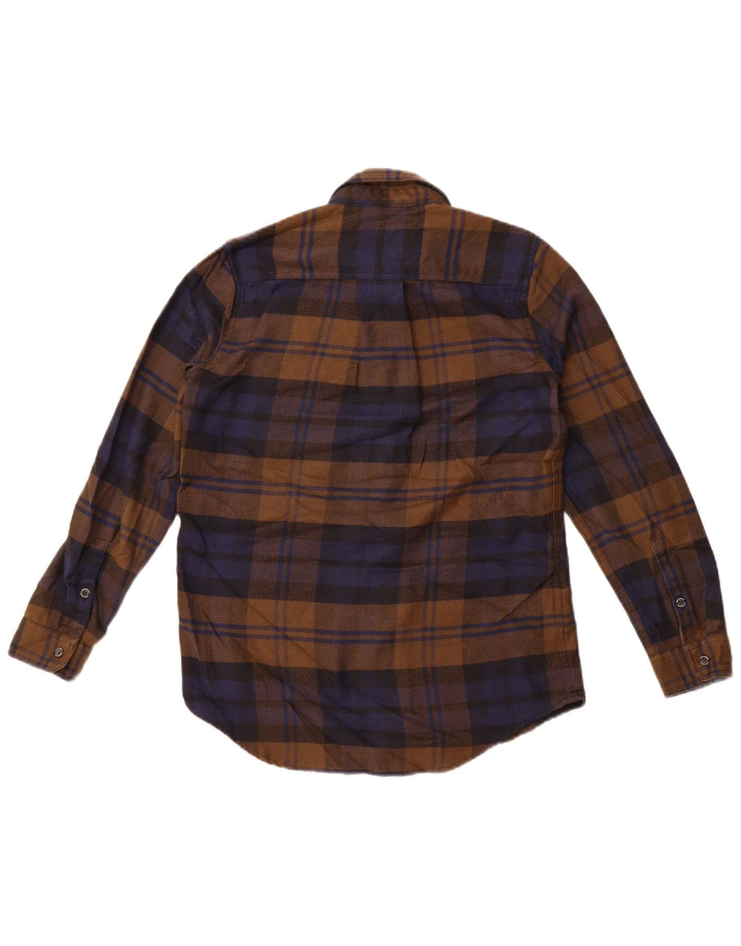Eddie Bauer Dame Oversized flannel skjorte UK 6 XS brun ternet polyester