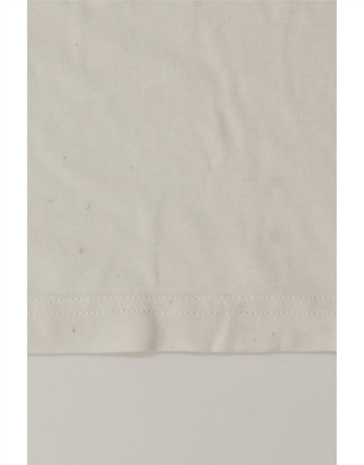 ADIDAS grafisk t-shirt til mænd, medium hvid bomuld