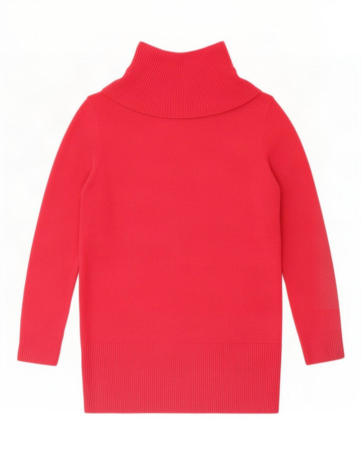 Marks & Spencer Dame Rullehals Sweater UK 14 Stor Pink Akryl