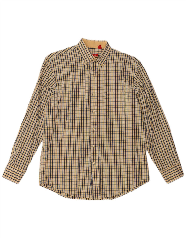 IZOD Herreskjorte Medium Gul Gingham Bomuld