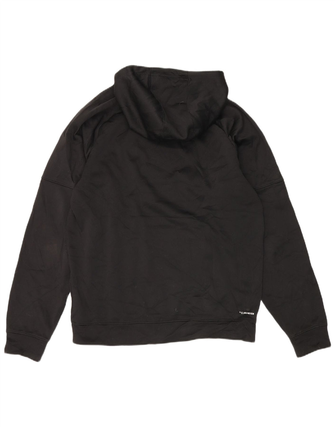 ADIDAS Mens Climawarm Graphic Hoodie Jumper Large Black Polyester