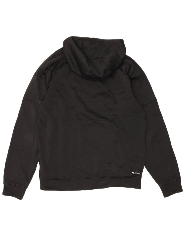 ADIDAS Mens Climawarm Graphic Hoodie Jumper Large Black Polyester