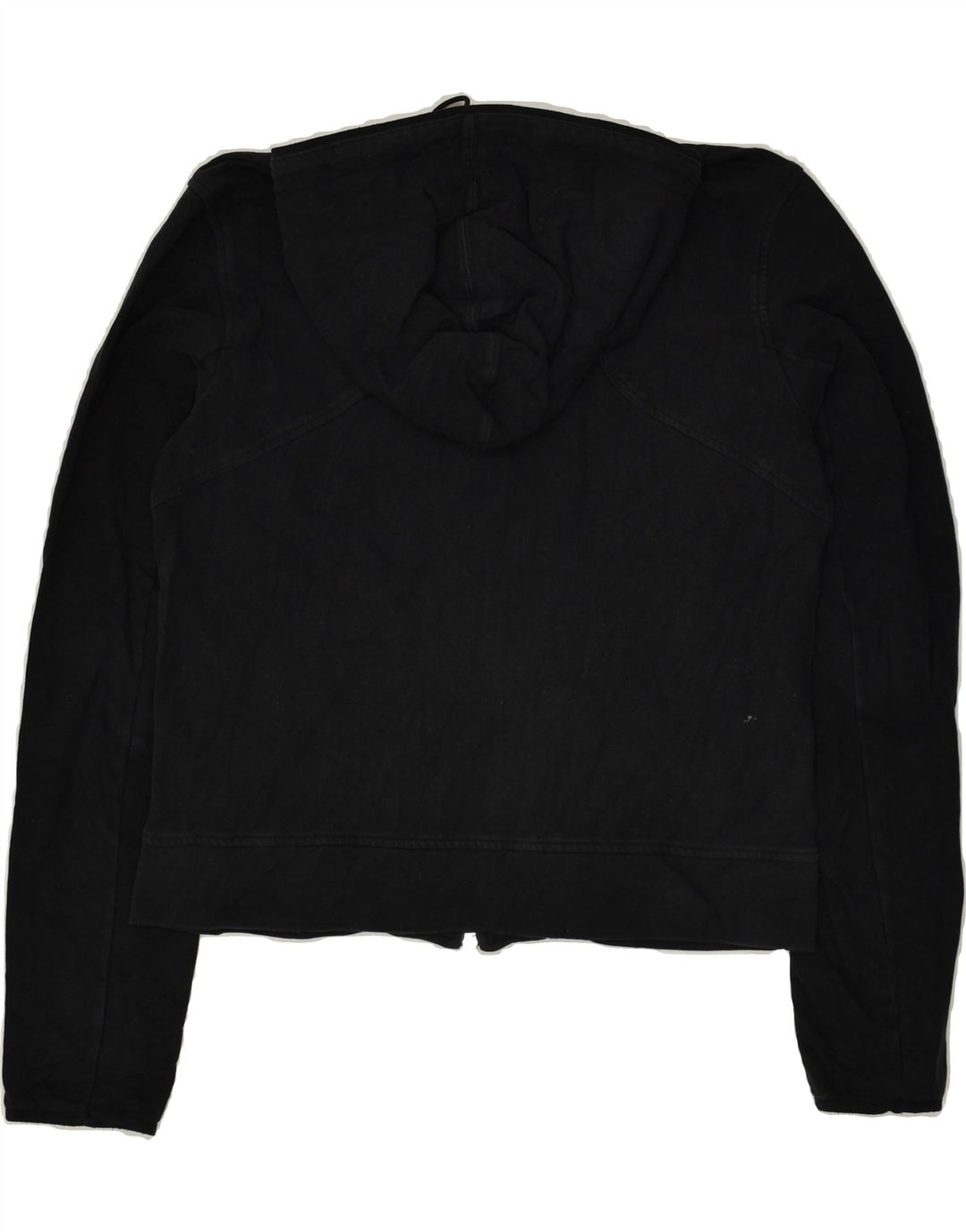 NIKE Womens Zip Hoodie Sweater UK 14/16 Large Black | Vintage Nike | Thrift | Second-Hand Nike | Used Clothing | Messina Hembry 