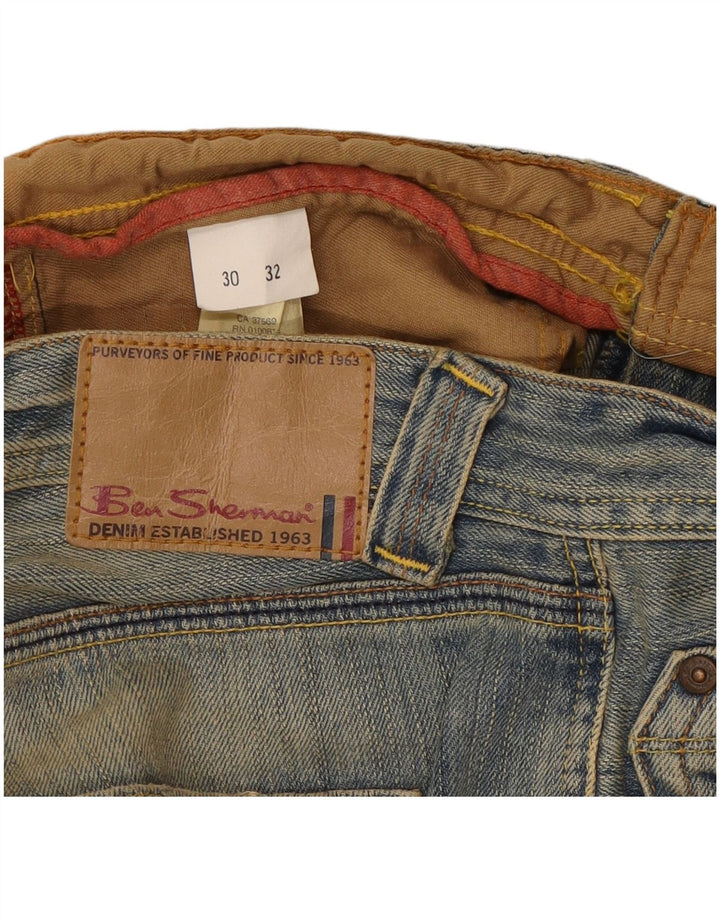 Ben Sherman Herre Bootcut Jeans W30 L32 Blå Bomuld