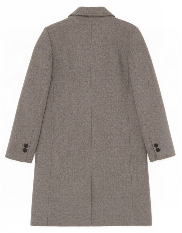 Zara Womens Overcoat UK 12 Medium Grey Wool
