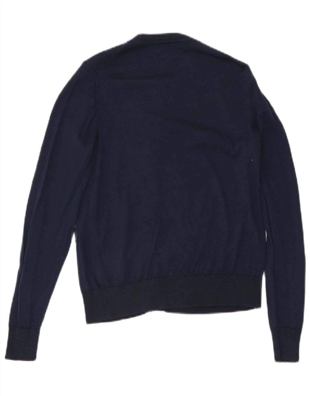 Marks & Spencer Dame Cardigan Sweater UK 8 Small Navy Blue Merino Wool