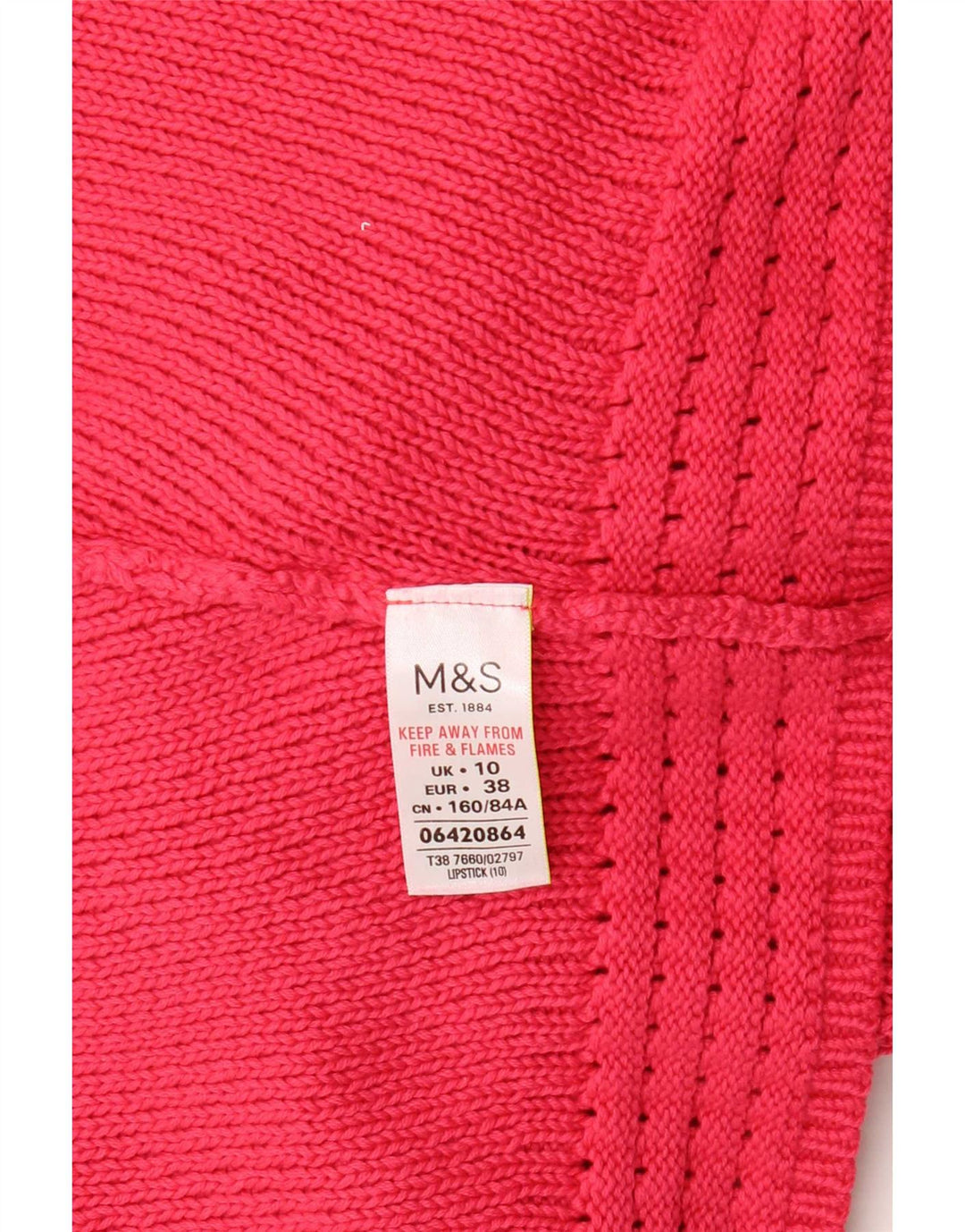 Marks & Spencer Dame sweater med rund hals DK 10 Small Pink