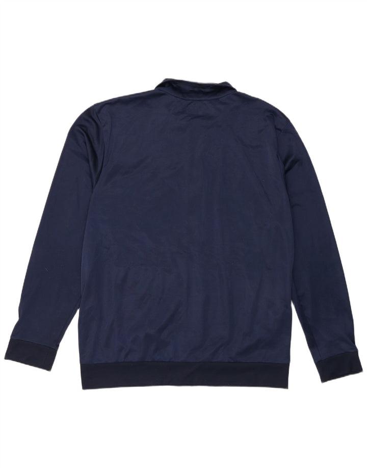 Kappa Herre grafisk træningsdragt topjakke 2XL marineblå polyester