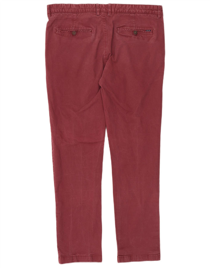 JOULES Herre Slim Chino Bukser W36 L32 Bourgogne bomuld