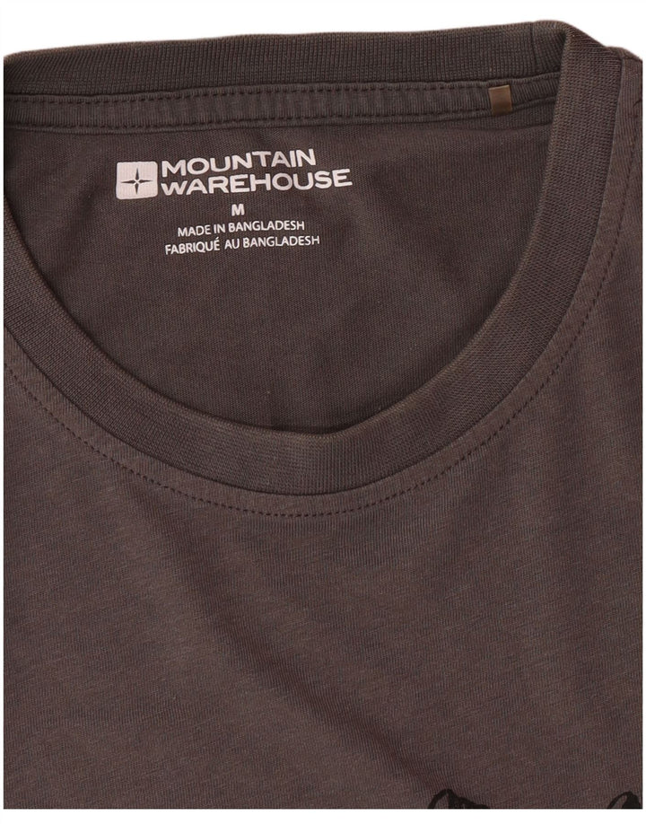 MOUNTAIN WAREHOUSE Herre Grafisk T-Shirt Top Medium Grå