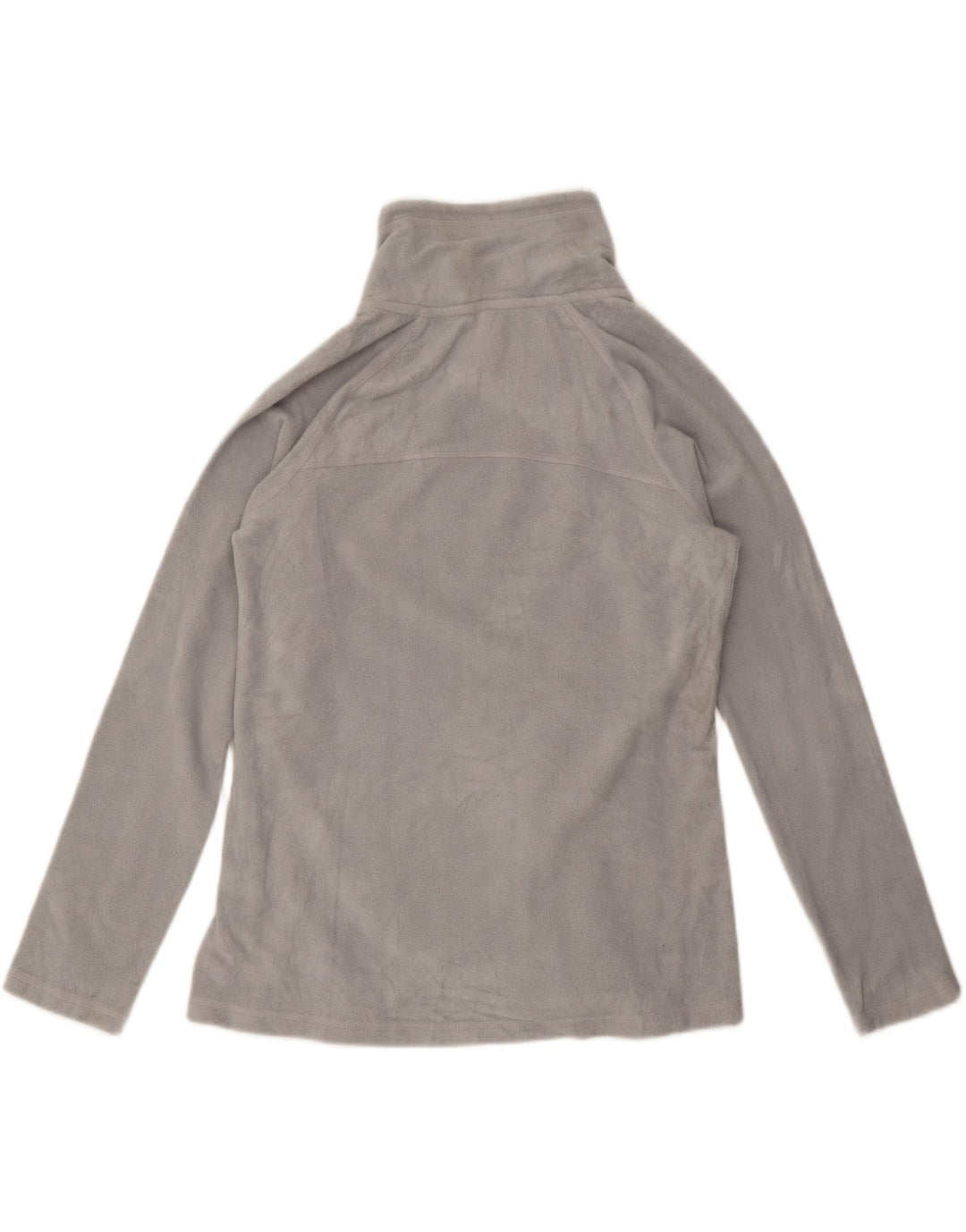 Calvin Klein Dame Grafisk Zip Neck Fleece Jumper UK 10 Small Grey