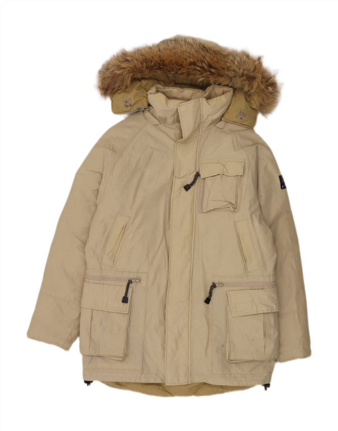 Woolrich Herre Hooded Polstret Frakke UK 36 Small Beige