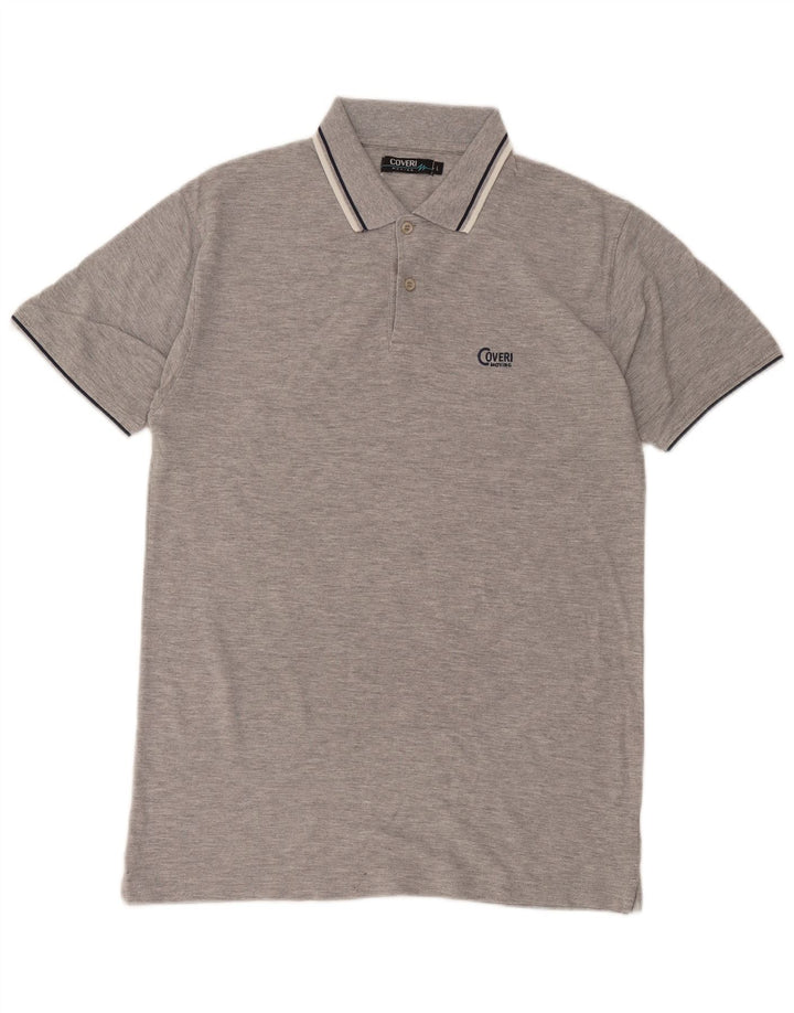Coveri Herre Polo Shirt Stor Grå Bomuld