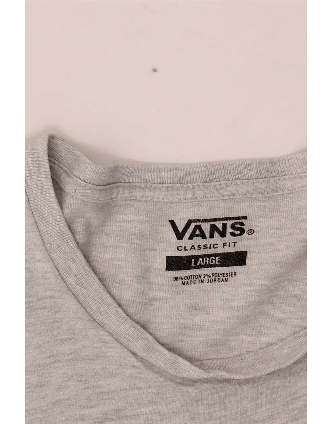 Vans Herre Classic Fit T-Shirt Top Stor Grå Bomuld