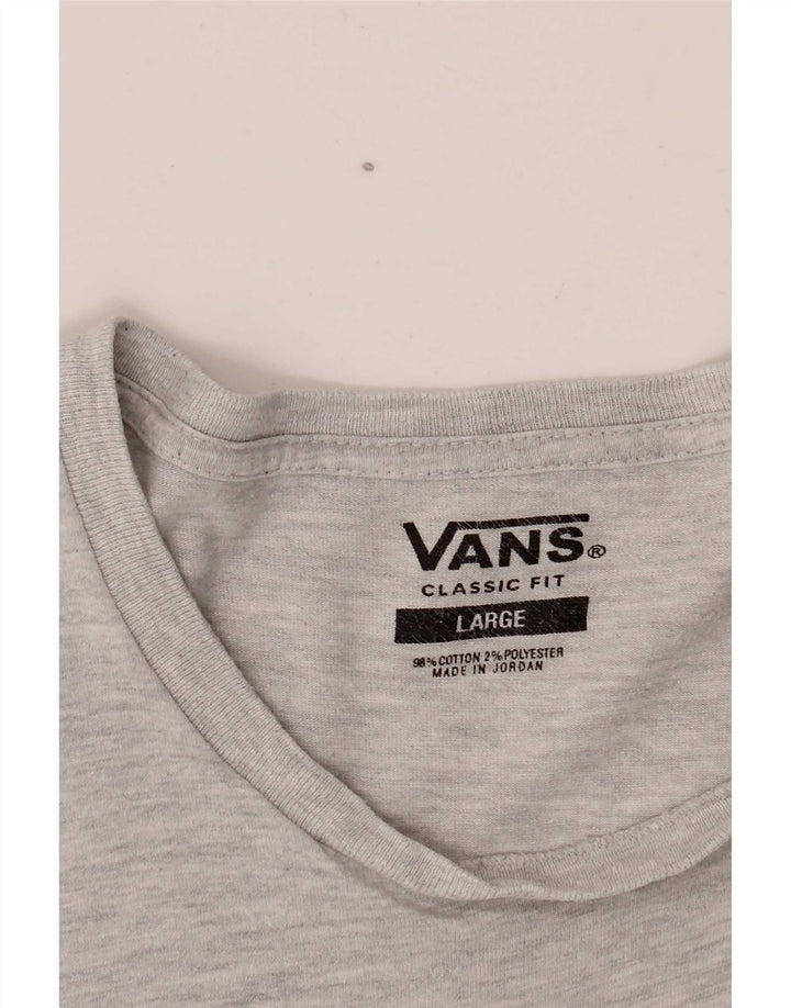 Vans Herre Classic Fit T-Shirt Top Stor Grå Bomuld