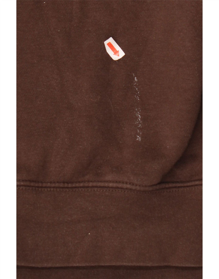 NIKE Mens Hoodie Jumper Medium Brown Cotton