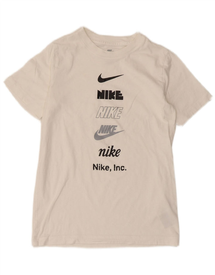 Nike drenge grafisk t-shirt top 10-11 år medium hvid bomuld