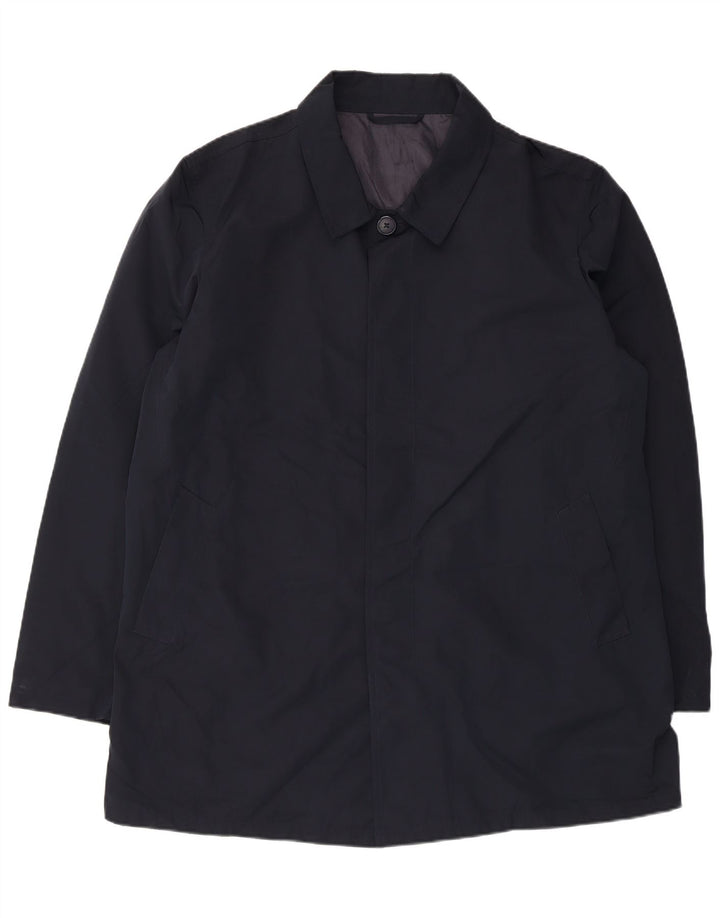 Marks & Spencer Herre Overfrakke UK 44 2XL Navy Blue Polyester