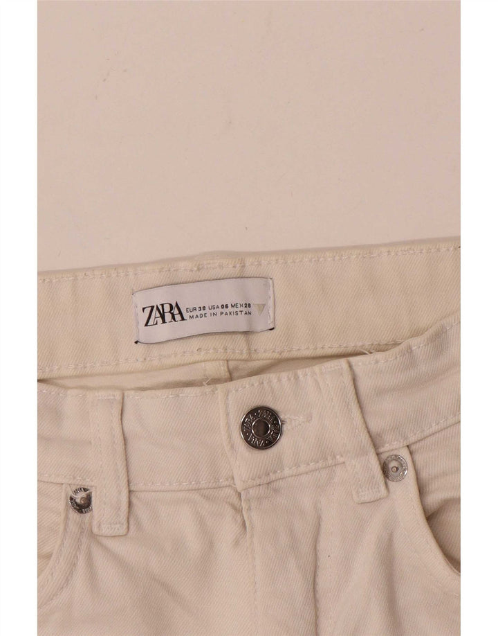 Zara Womens Cropped Jeans EU 38 Small W28 L25 White