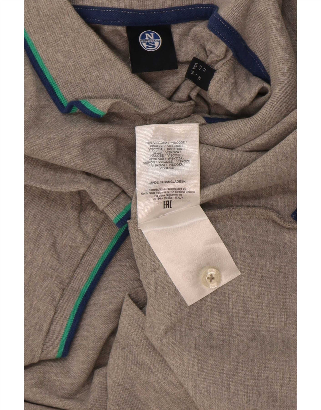 North Sails Herre poloshirt Medium Grå Stribet Viscose