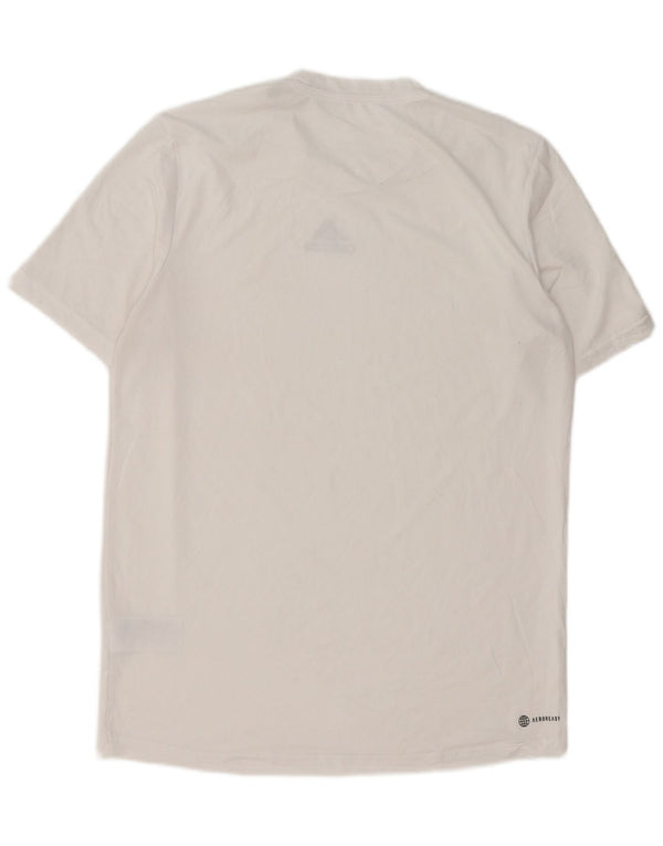 Adidas Mens Aeroready T-Shirt Top Small White Polyester