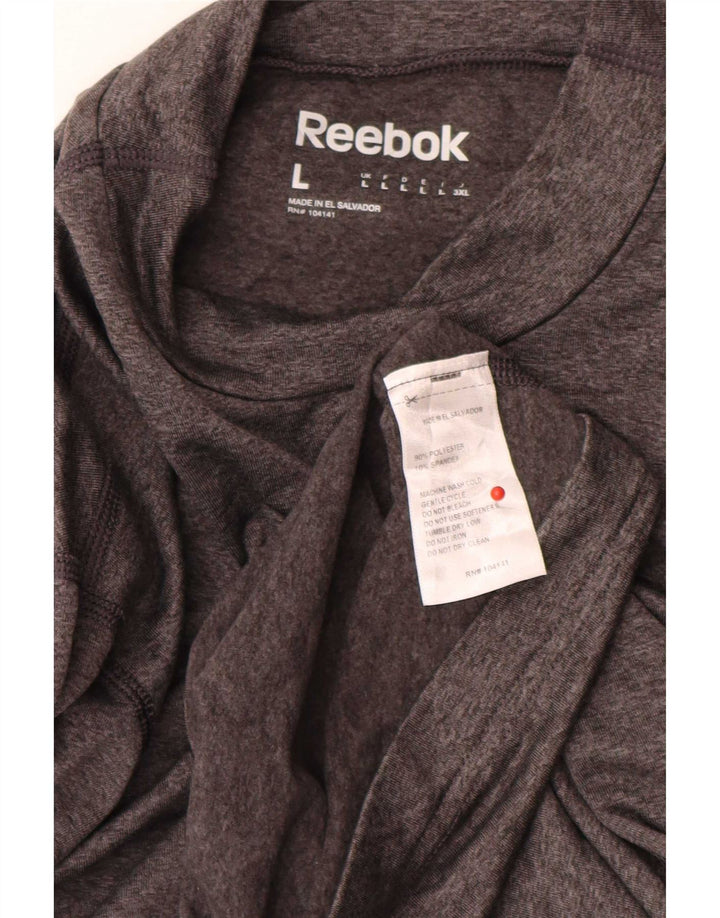 Reebok Herre Top Langærmet Stor Grå Polyester