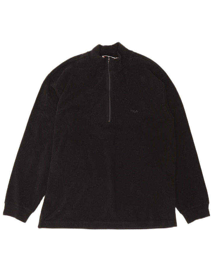 Fila herre lynlås hals fleece jumper medium sort