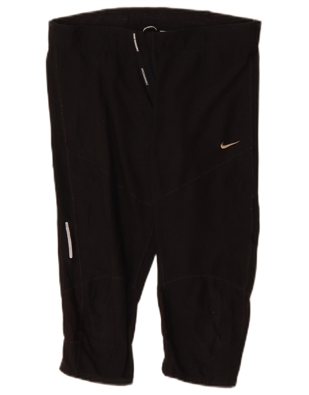 NIKE Dame Dri Fit Capri Træningsdragt Bukser UK 12 Medium Sort Polyester