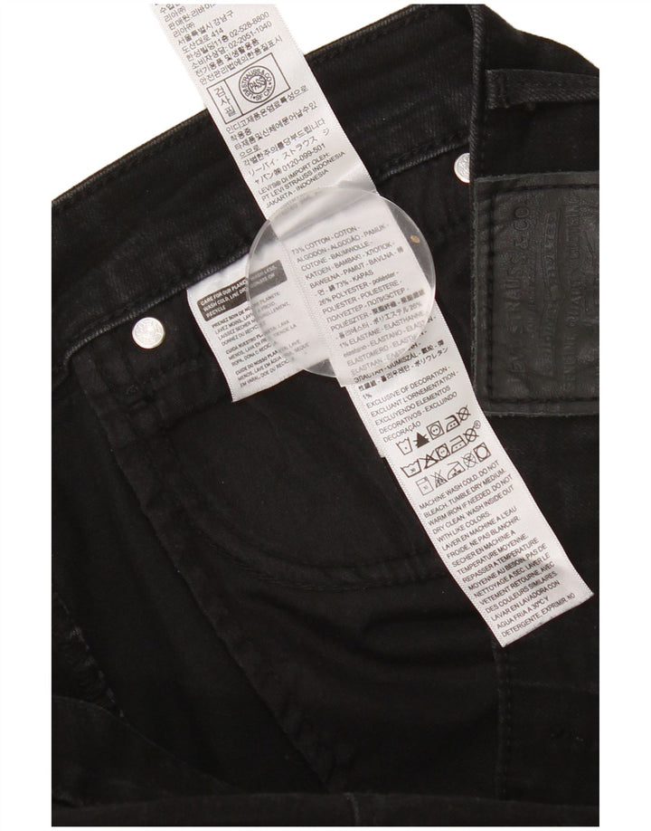 Levi's Dame 712 Slim Jeans W30 L30 Sort Bomuld