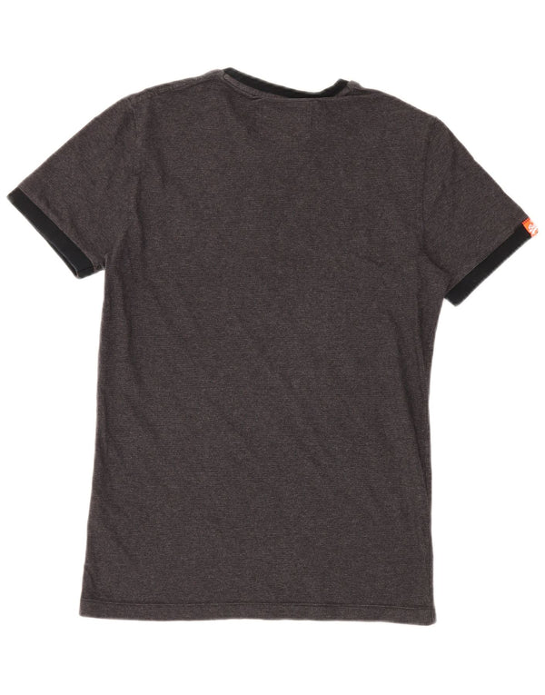 Superdry T-shirt top til mænd, lille grå bomuld