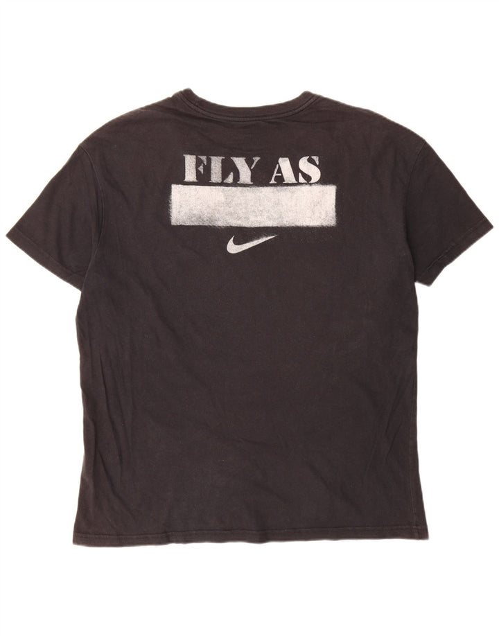Nike grafisk T-shirt top til mænd, stor sort bomuld