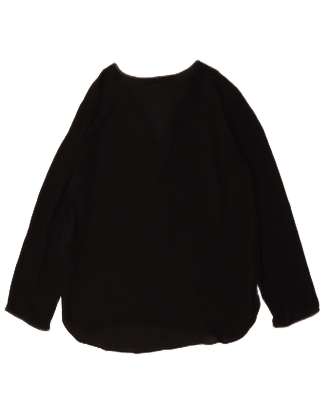 Zara Dametop Langærmet UK 10 Lille Sort Polyester