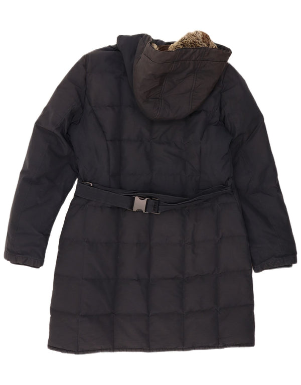 WOOLRICH Polstret frakke med hætte til kvinder UK 18 XL marineblå polyester