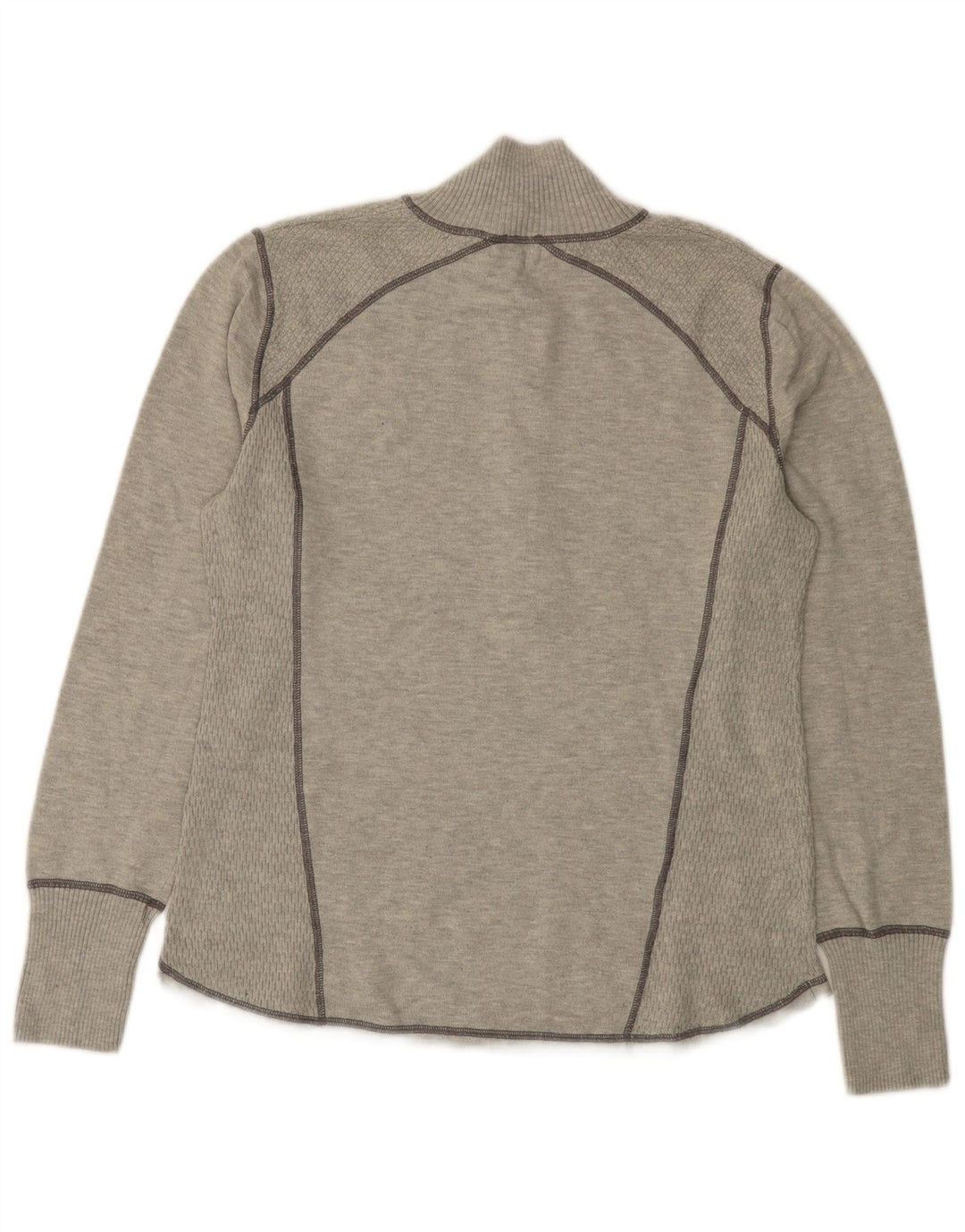 EDDIE BAUER Sweater med lynlås til kvinder UK 18 XL Grå polyester