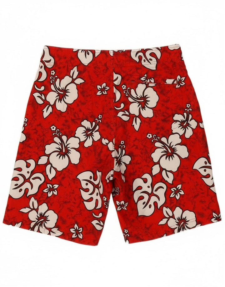 Sapore Di Mare Badeshorts til mænd Medium rød blomsterpolyester Hawaiian