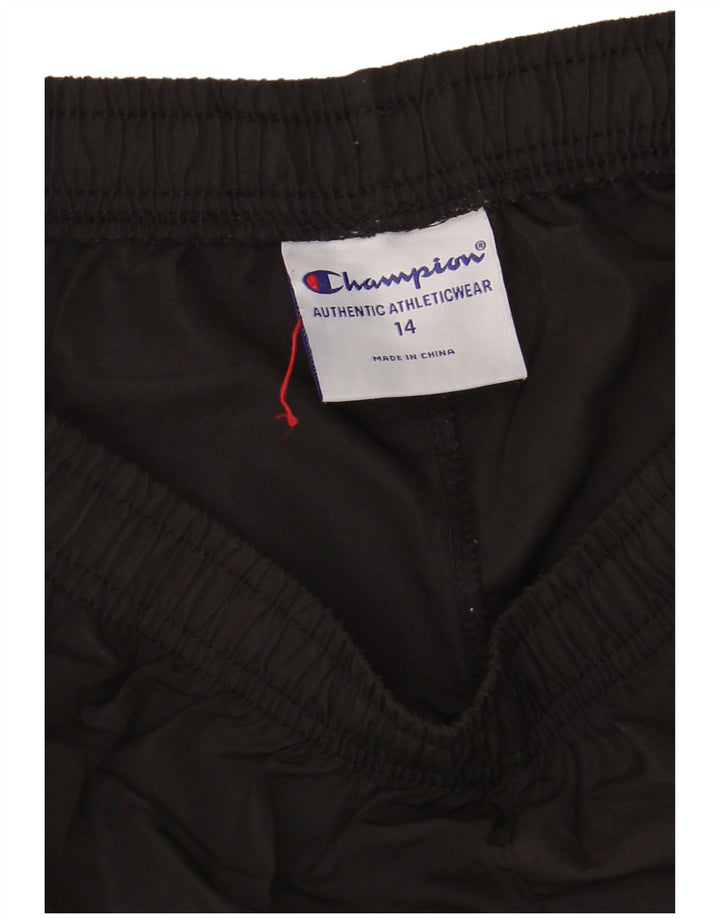 Champion Womens Sports Shorts UK 14 Large Black Polyester