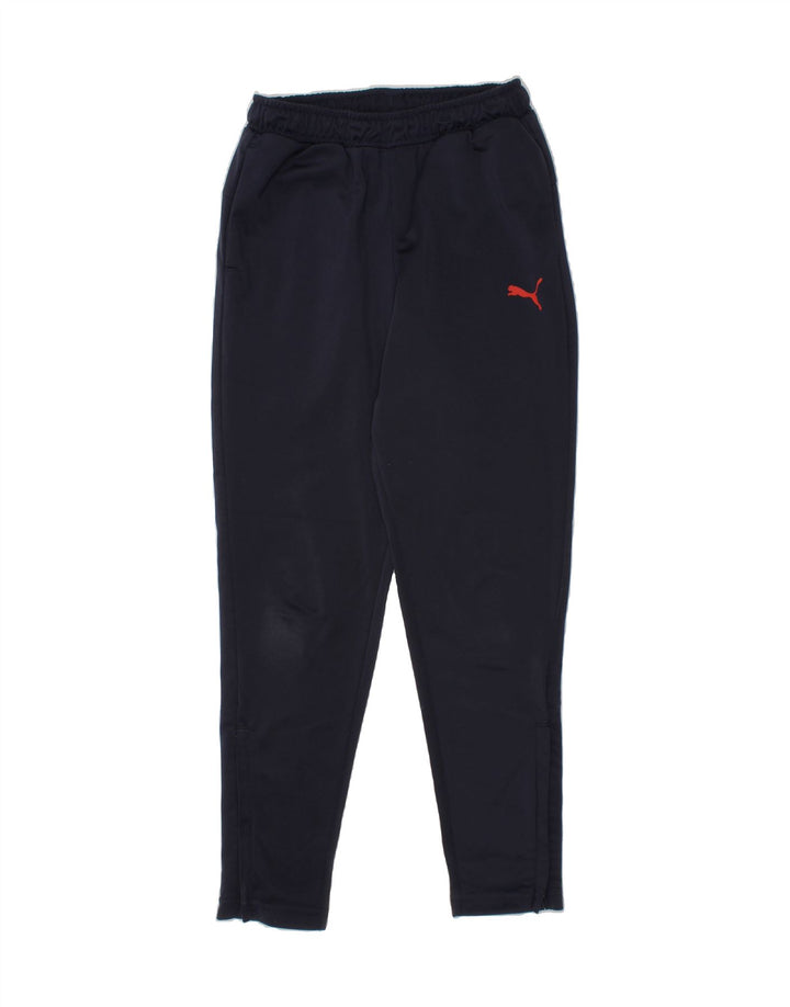 PUMA Boys Tracksuit Trousers 9-10 Years  Navy Blue Polyester Vintage Puma and Second-Hand Puma from Messina Hembry 