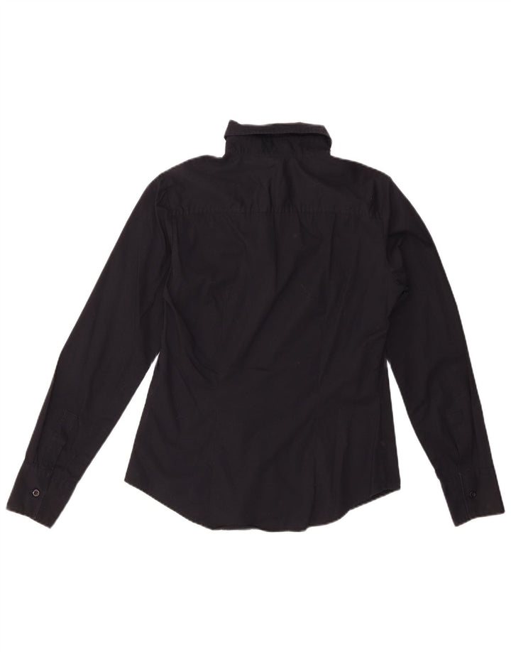 BENETTON Dameskjorte UK 12 Medium Sort