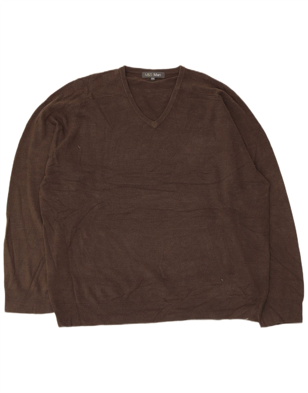 Marks & Spencer Herre V-hals sweater 2XL Grå Akryl