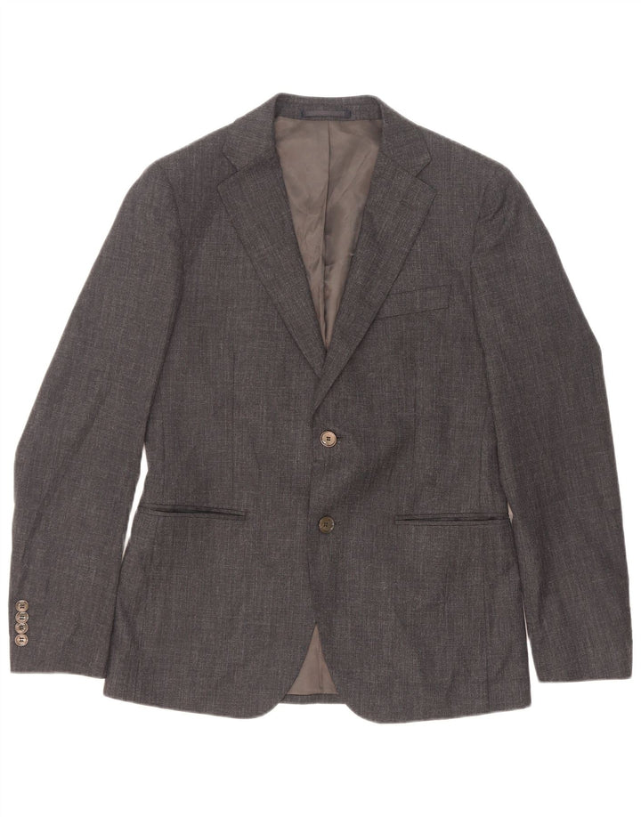 Coveri Herre 2-knaps blazerjakke IT 48 Medium Grå Polyester