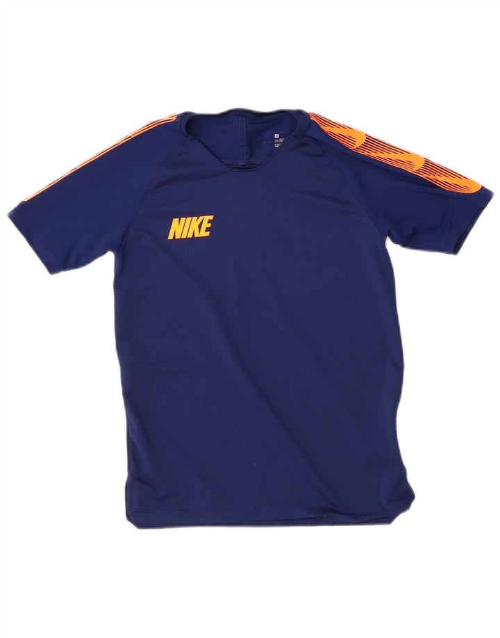 NIKE Grafisk T-shirt til drenge Top 10-11 år Medium Navy Blue Colourblock