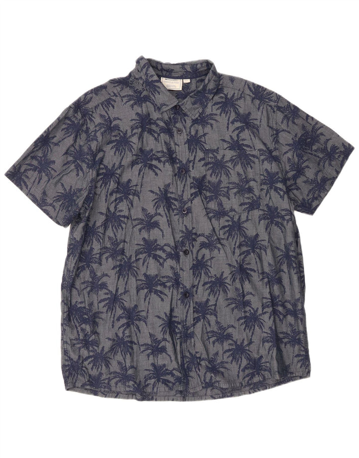 Mountain Warehouse Herre abstrakt mønster skjorte XL Blå Hawaiian