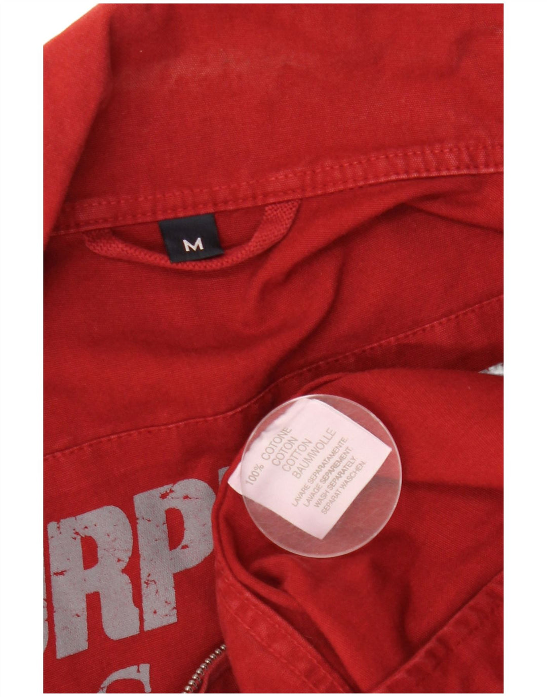 MURPHY & NYE Herre Sailwear Bomber Jacket UK 38 Medium Rød Bomuld