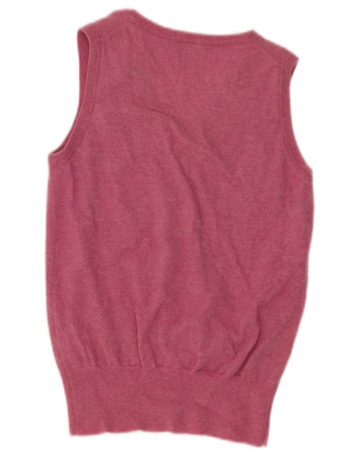 Gant Dame Vest Tank Top UK 8 Small Pink Lambswool