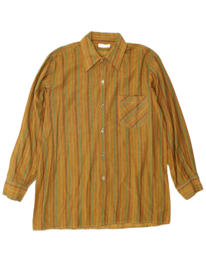 Vintage herreskjorte medium gul stribet