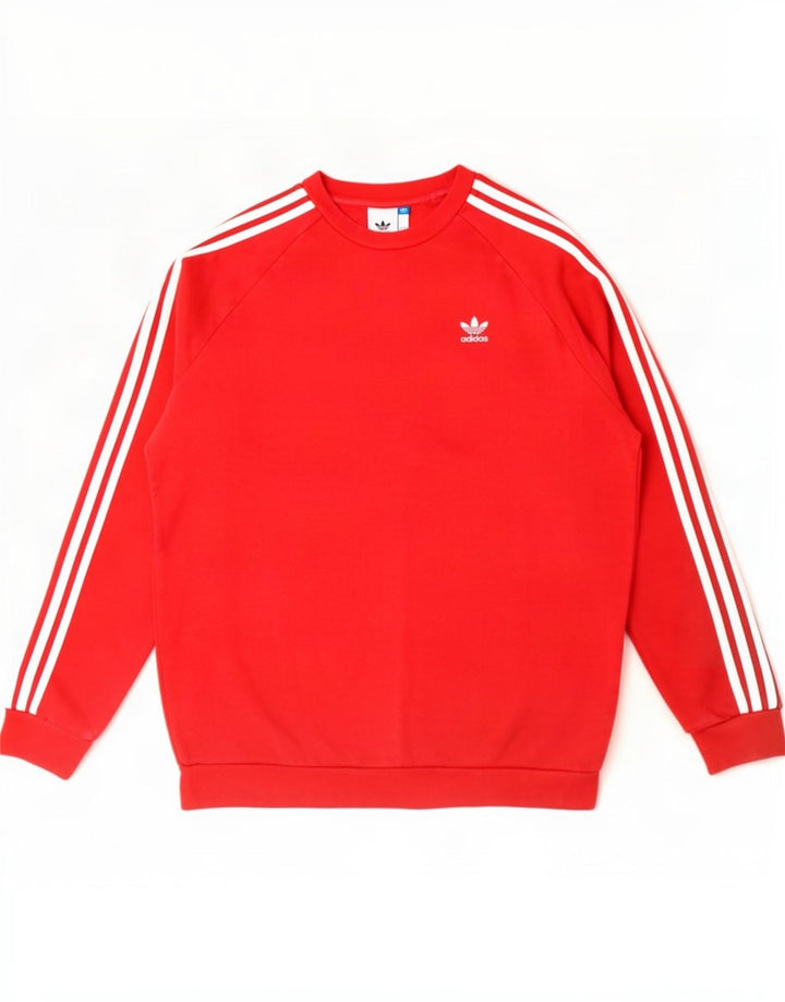 Adidas sweatshirt til mænd Medium rød bomuld