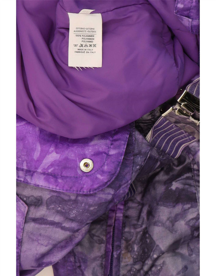 Alasca Dame Abstrakt Mønster Oversized Ski Jumpsuit IT 38 XS Lilla