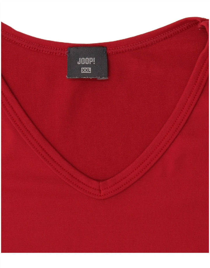 JOOP Dame T-Shirt Top UK 20 2XL Rød